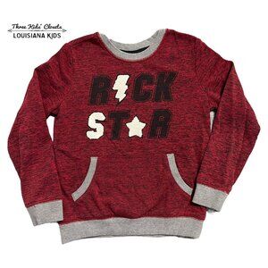 Colorful Planet By Meijer Sz 5 Rock Star Appliqué Pullover Sweatshirt